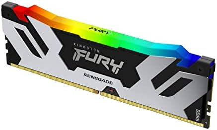 קינגסטון FURY RENEGADE RGB 32GB 6000MT/S DDR5 CL32 DIMM זיכרון שולחן עבודה מודול יחיד | אינטל XMP 3.0 | טכנולוגיית סנכרון אינפרא אדום | יציבות אוברקלוקוס | KF560C32RSA-32